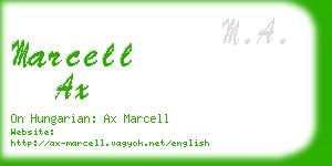 marcell ax business card